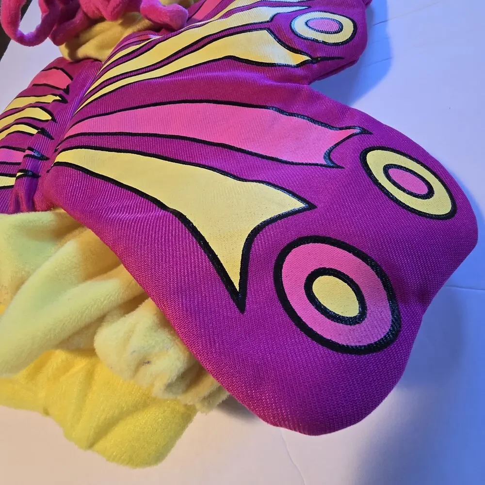 Chrisha Plush Butterfly‎ Costume 18-36 months Halloween Bug Padded Yellow Pink